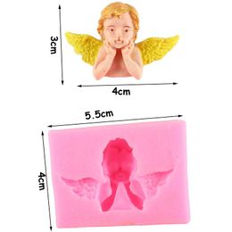 Newest 3D Angel Frame silicone Mould fondant Mould cake decorating tools chocolate gumpaste Mould