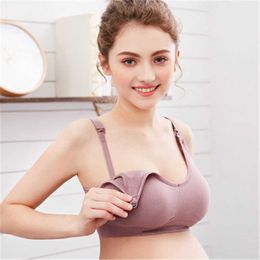 5 Colours Women Nursing Bra Maternity Breastfeeding Pregnant Solid High Qulaity Women Underwear Plus Size Bra Adjustable Y0925