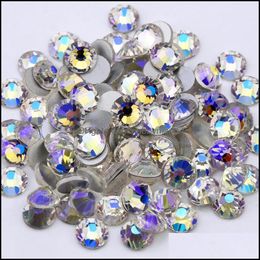 Loose Diamonds Jewellery Moonlight Purple Ss3-Ss20 Glass Rhinestone Flatback Diy Nail Deco Beads Not Fix Use Glue 1440Pcs Wedding Drop Deliver