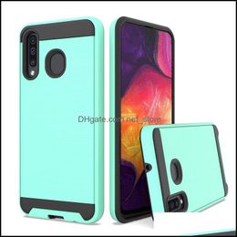 Cases Phone Aessories Cell Phones & Aessoriesfor Revvl 5G Metal Case Dual Layered Tpu Er Lg Aristo 5 Harmony 4 Escape Plus Coolpad Legacy St