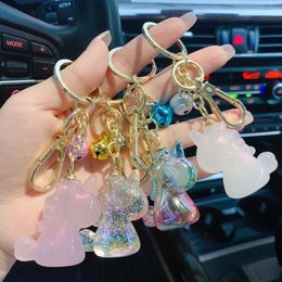 Colorful Unicorn Key Chains Rings Accessories Cartoon Pendant Bag Charms New Fashion Design Acrylic Animal Doll Car Keyring Fantasy Cute Keychains Holder