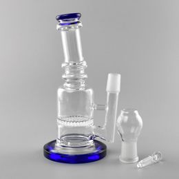 Hookah Honeycomb Philtre perc glass water pipe 7inches small with female joint bowl