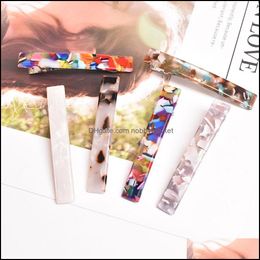 Hair Clips & Barrettes Jewellery Fashion Luxury Acetic Acid Leopard Acrylic Crystal Hairpin Aessories For Women Girls Drop Delivery 2021 C42Xy