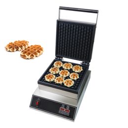 Commercial Electric Muffin Machine 2400W Mini Honeycomb Shaped Waffle Maker Non-stick Waffle Baker