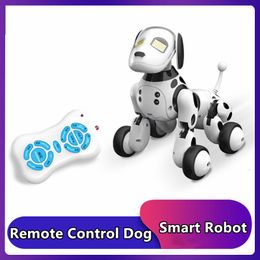 2.4G Wireless Electronic Animal Pets RC Robot Dog Voice Remote Control Toys For Kids RC Toys Birthday Gift Educational Toys