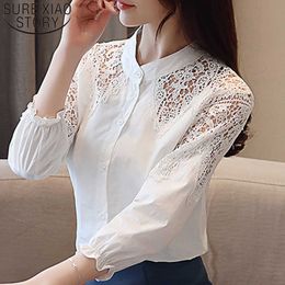 Womens tops and blouses long sleeve shirts women's clothing ladies tops harajuku white shirts blouse Solid Button 3098 50 210527