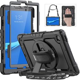 Heavy Duty Shockproof Case with Screen Protector,Rotating Hand Strap/Stand,Shoulder Strap for Lenovo Tablet M10 Plus 10.3 Inch TB-X606F/TB-X606X/Tab M10 Plus 10.3" FHD