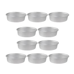 Other Bakeware 10Pcs Mini Oval Egg Shape Aluminium Alloy Metal Cheese Pan Cake Mold Bread Mould Tart Holder Pudding Jelly Tin