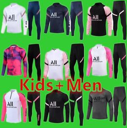 kids jogging sets NZ - mens + kids football tracksuits training suit jerseys jacket sets 2021 2022 men kid soccer tracksuit jogging kits chandal futbol survetement