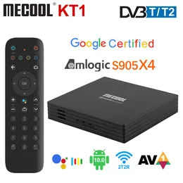 Mecool KT1 TV Box Android 10 Google Certificated DVB-T/T2 Amlogic S905X4 AV1 4K 2T2R Dual WIFI BT Media Player Set Top-Box