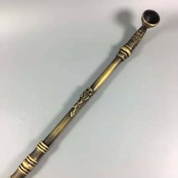 Long-Stemmed Chinese Pipe Traditional Long Cigarette Bag Vintage Brass Long-Stemmed Chinese Pipe Pipe Factory Wholesale