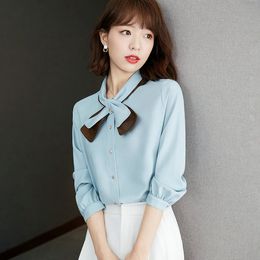 Chiffon Shirt Fashion Girl Blouse 2021 Hot New Autumn Business Shirt Retro Trend Now Chiffon Tops Women Blouse