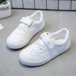 Children Shoes Kids Girls boys Sneakers Teenager Casual Shoes Student Footwear Solid Colour White Breathable Classic 210308