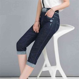 Denim Skinny Jean Streetwear High Waist Ladies Black Pencil Pants Plus Size 3XL 4XL 5XL Trousers Female Clothing 210629