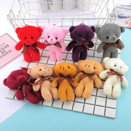 5 Pcs  6cm Mini Joint Bear Teddy Bear Plush Toy Wedding Gift Cartoon Doll Gifts