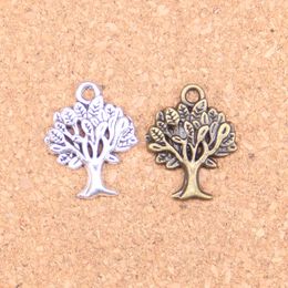 75pcs Antique Silver Plated Bronze Plated life tree Charms Pendant DIY Necklace Bracelet Bangle Findings 22*17mm