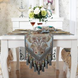 European Style Vintage Table Runner Bed Flag Cabinet Cover Home Decoration Party Banquet Luxury Jacquard Table Runner 6 Size Y200421