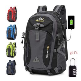 Anti-theft Mountaineering Waterproof Backpack Men Riding Sport Bags Outdoor Camping Travel Backpacks Climbing Hiking Bag For Men 210929