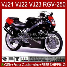 Body For SUZUKI RGV250 black glossy SAPC VJ22 RGV-250 Panel 1990 1991 1992 1993 1994 1995 1996 20HC.44 RVG250 VJ 22 RGVT-250 RGVT RGV 250CC 250 CC 90 91 92 93 94 95 96 Fairing