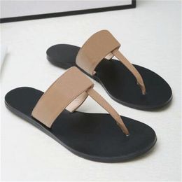 mens slides flip flops Leather Women sandal with Double Metal Black White Brown slippers Summer Beach Sandals