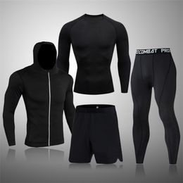 winter Top quality thermal underwear men sets compression Sports suit sweat quick drying thermo underwear men clothing 211211