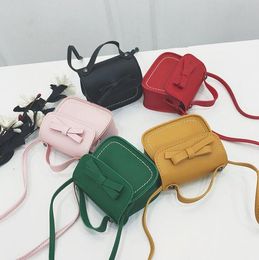 Kid handbag Bow Knot Girl Bag Tide cute mini fashion one-shoulder slanting small bags princess purse
