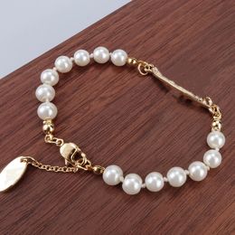 4 Colors Pearl Beaded Bracelet popular fashion Women lady Rhinestone Obit Bracelet Gift for Love Girlfriend Fashion Jewelry Accessories