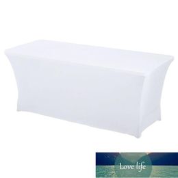 Table Cloth Stretch Spandex Tablecloth Cover For Wedding Party Banquet White 4Ft