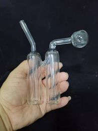 Double glass tube glass bongs cheap glass bongs for sale smoking pipe