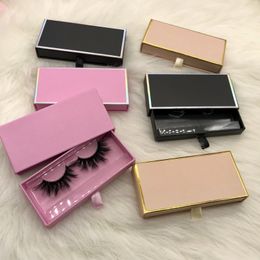 Top quality magnetic lash case dollar box for 8mm-30mm full strip mink eyelash vendor Customised eyelashes packaging boxes