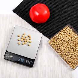 Mini Coffee Sacles Pocket Electronic Stainless Steel Kitchen Scale Jewellery Scale Digital Food Scale LCD Display Battery 210312