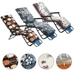 Lounge Chair Cushion Folding Seat Back Rocking Recliner Pads Removable Cushion Garden Sun Lounge Seat Cushion Sofa Tatami Mat 210611