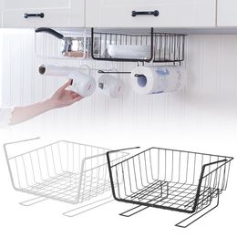 Metal Cabinet Hanging Baskets Under Shelf Storage Rack Mount Holder Organiser