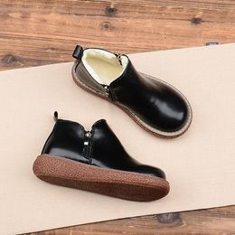 Stivali giapponesi originali stile britannico retrò scarpe da bambola con testa grande Mori Muffin suola spessa caviglia casual da donna