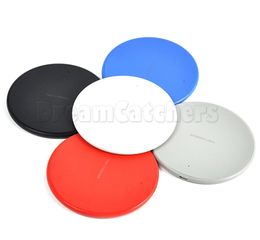 10W QI Quick Wireless Fast Charger Micro USB QC Mini Power Charging Station Pad With LED Light For Iphone Samsung Mobile Smart Phone Colourful Universal