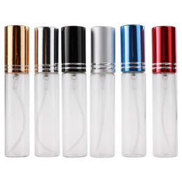 Top sale MINI 10ml metal Empty Glass Perfume Refillable Bottle Spray Perfume Atomizers Bottles Free Shipping many colors