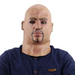 Halloween Latex Costume Party s Terrifying Bald Head in Full Face Adult Horrible Ghost Mask