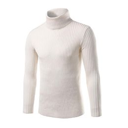 Men's Sweaters Loldeal 2021 Mens White And Pullovers Men Turtle Neck Brand Sweater Male Outerwear Jumper Knitted Turtleneck