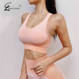 Sexy Sporty Bra for Women Seamless Fitness Push Up Bra Femme Bralette Top Backless Tops Women 210728