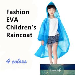 Boy Girl Children Waterproof EVA Transparent Raincoat Kids Hat Clear Rain Coat Outdoor Rainwear 4 Colors Factory price expert design Quality Latest Style Original