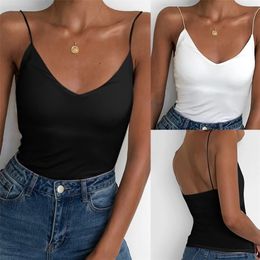 Satin Women Thin Wild Solid Camis Vest Tank Tops Female Summer Sexy Strap Basic Slim Sleeveless Camisole 210607