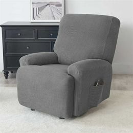 Polar Fleece Washable Removable Split Recliner Chair Cover Slipcovers Dog Cat Pet Single Seat Couch Lazy Boy Armchair Sofa Cover 211102