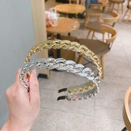 Metal chain hairband female summer niche design temperament headband versatile hair accessories personality