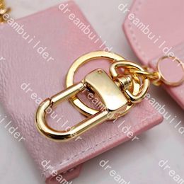 high-quality M69003 fashion TOP Designer keychain Handmade PU leather Cardholder Car Keychains man Women Bag Charm Hanging decorat241Q