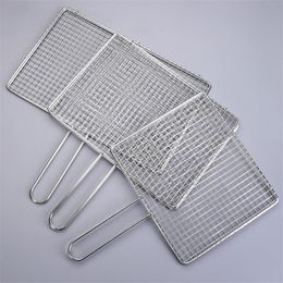 stainless wire mesh UK - Tools & Accessories 304 Stainless Steel Square Barbecue BBQ Grill Net Meshes Racks Grid Round Grate Steam Camping Hiking Outdoor Mesh Wire