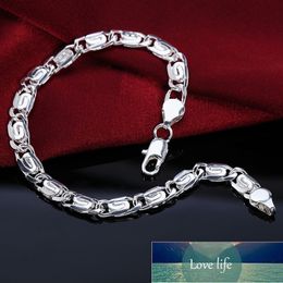 fashion beautiful 925 silver Solid bracelet for women men chain charm classic wedding gift high quality jewelry wholesale LH008 Factory price expert design Quality