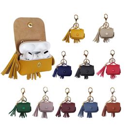 Leather Tassel Cases for Apple Airpods Pro Cover Airpod 3 Wireless Bluetooth Headset Earbuds 10 Colors