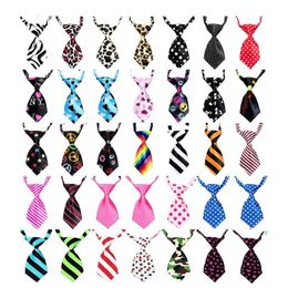 30pcs/Lot Dog Apparel Mix 30 New Patterns Polyester Cute Bow Tie Cat Grooming Products