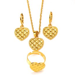 -24k ouro enchido ondas de água cadeia colar brinco pingente anel set dubai amor coração macio outfit design jóias conjuntos encantos
