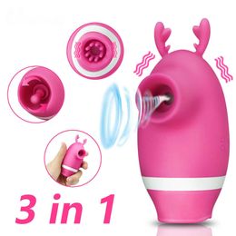Licking Tongue Vibrator Adult Sex Toy For Women Sucking Vibrating Nipple G-spot Sucker Clitoris Stimulator Female Masturbation 210622